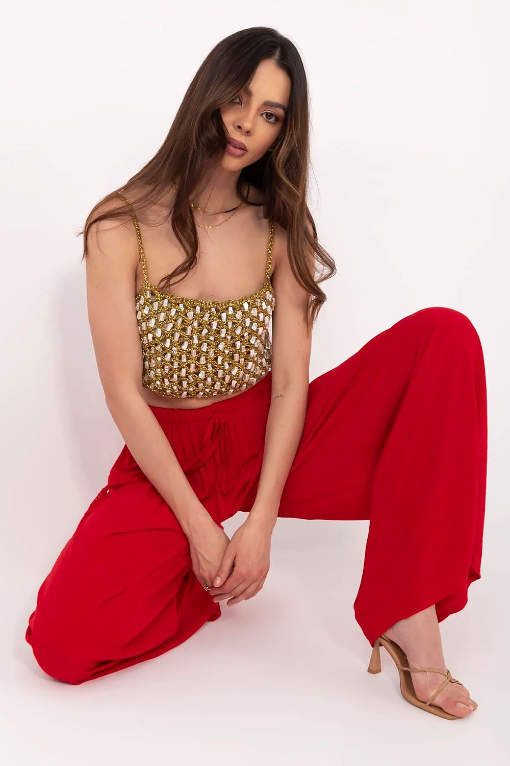 Spodnie Damskie Model MI-SP-25734.78 Red - Italy Moda