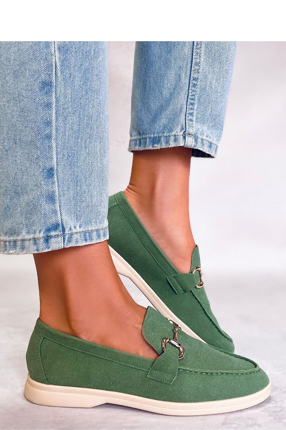 Mokasyny damskie MILVA GREEN - Inello