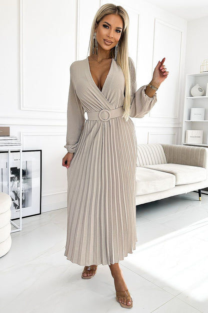   Sukienka Model Viviana 504-2 Beige - Numoco 