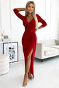  Sukienka Model 404-7 Red Brokat - Numoco 