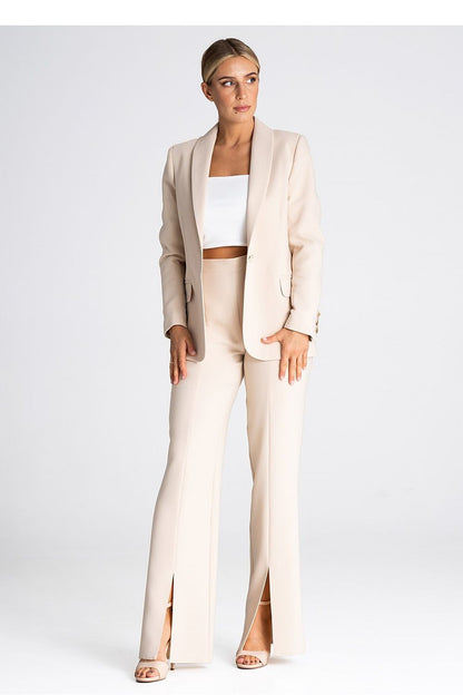  Spodnie Damskie Model M955 Beige - Figl 