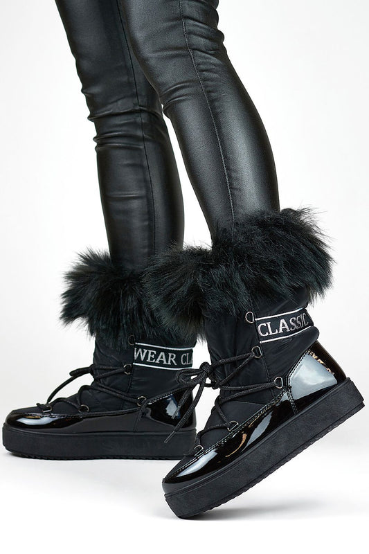   Śniegowce Model 5705-1B Black - PRIMO 