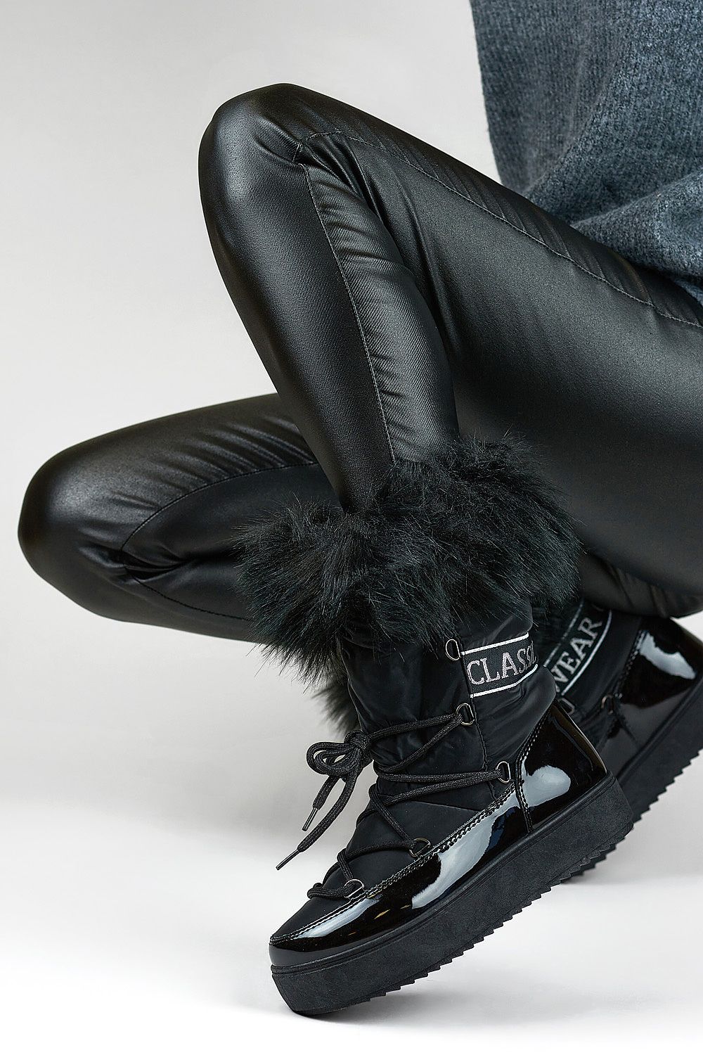   Śniegowce Model 5705-1B Black - PRIMO 