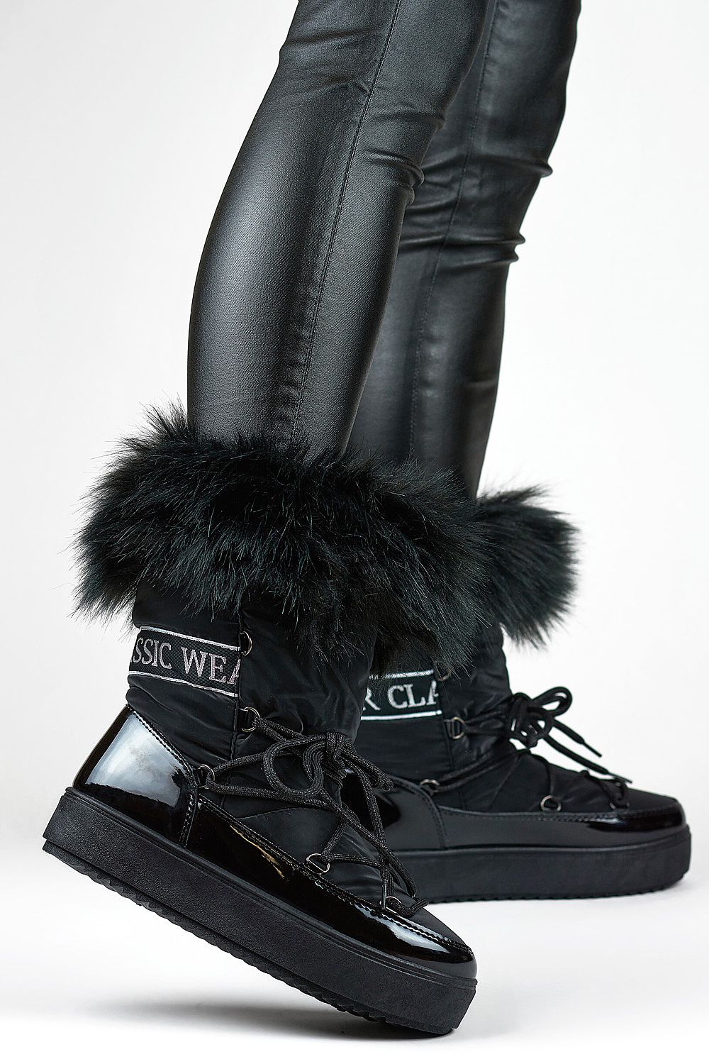   Śniegowce Model 5705-1B Black - PRIMO 