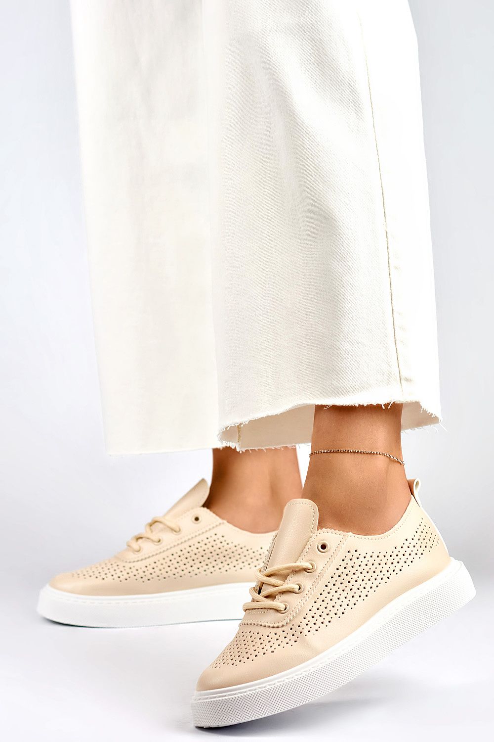   Trampki Model 777-1BE Beige - PRIMO 