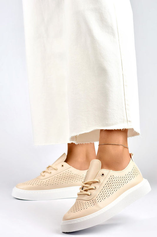   Trampki Model 777-1BE Beige - PRIMO 