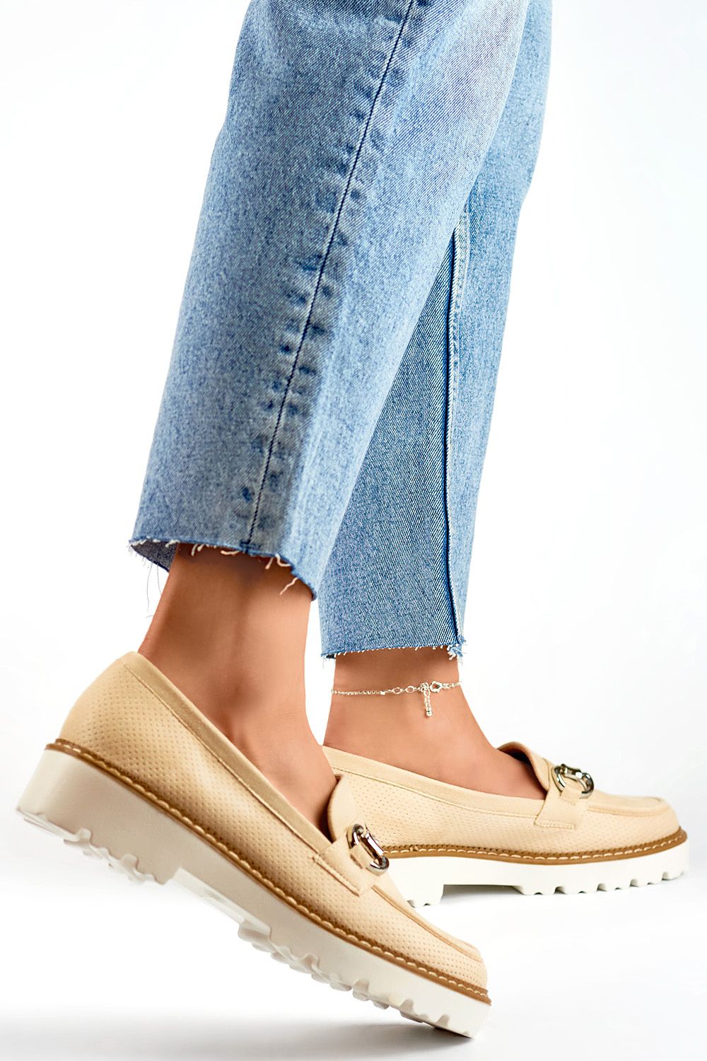   Półbuty Model GQ97BE Beige - PRIMO 