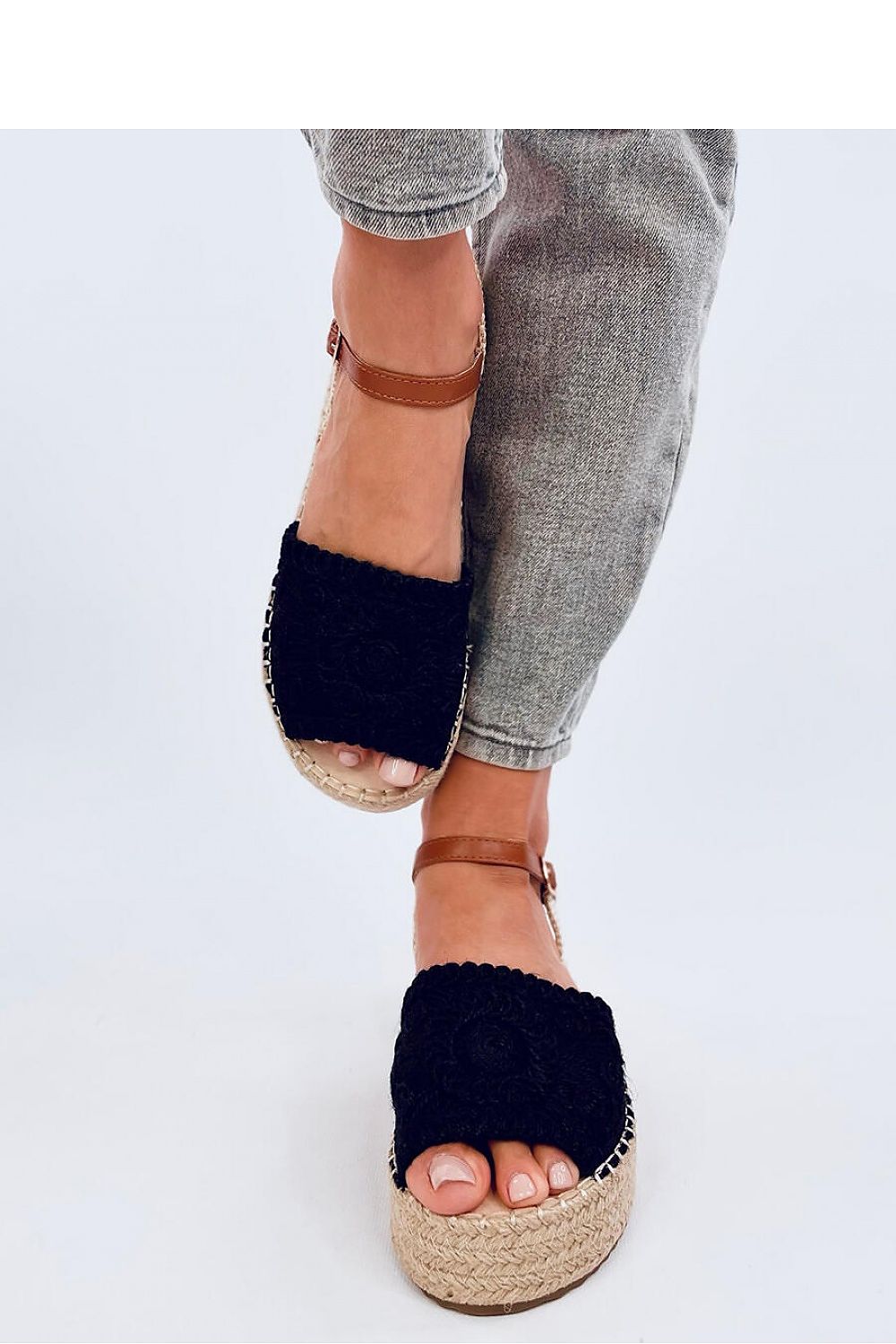  Sandałki espadryle Boho INGRAM BLACK - Inello 