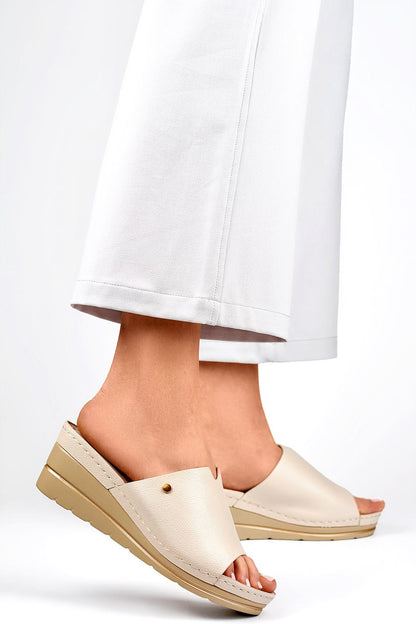  Sandał Klapki Model GD-FL1245BE Beige - PRIMO 
