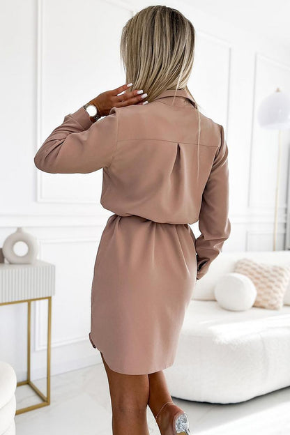  Sukienka Model Camille 284-2 Beige - Numoco 