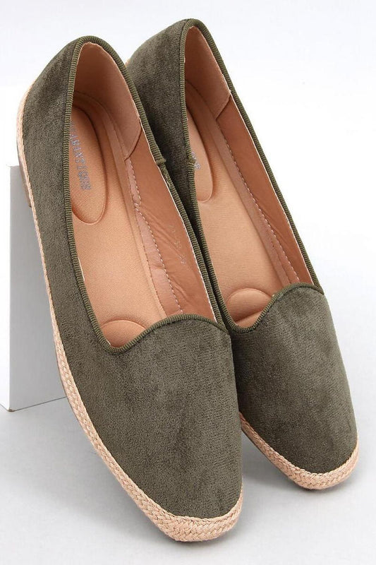   Baleriny espadryle damskie BALLOT OLIVE - Inello 