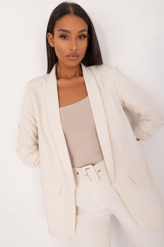   Marynarka Model TW-ZT-BI-24155a.01X Light Beige - Och Bella 