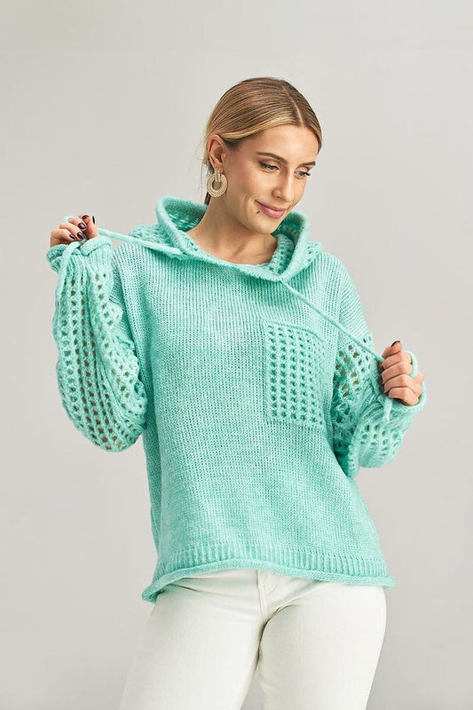   Sweter Damski Model M996 Mint - Figl 