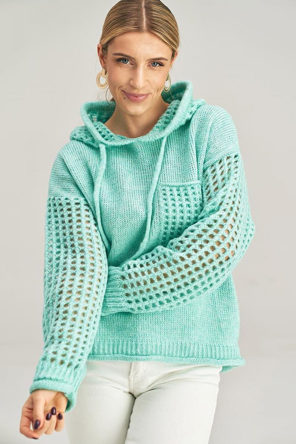   Sweter Damski Model M996 Mint - Figl 