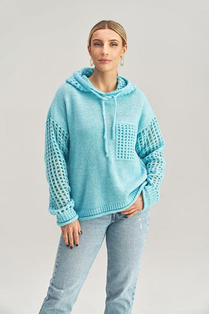   Sweter Damski Model M996 Błękit - Figl 