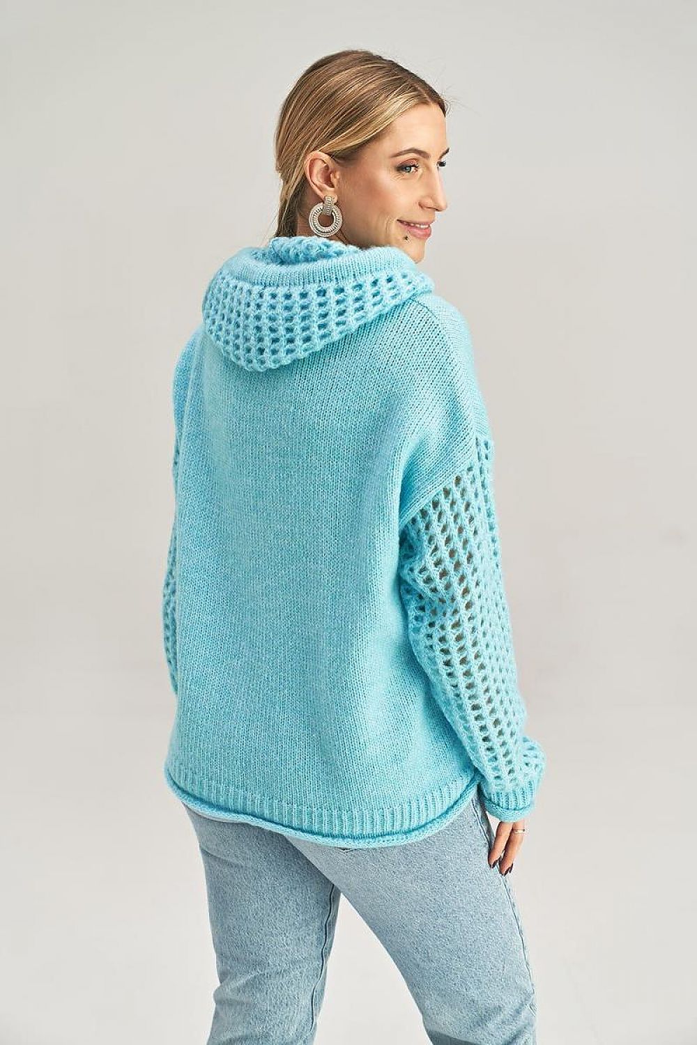   Sweter Damski Model M996 Błękit - Figl 