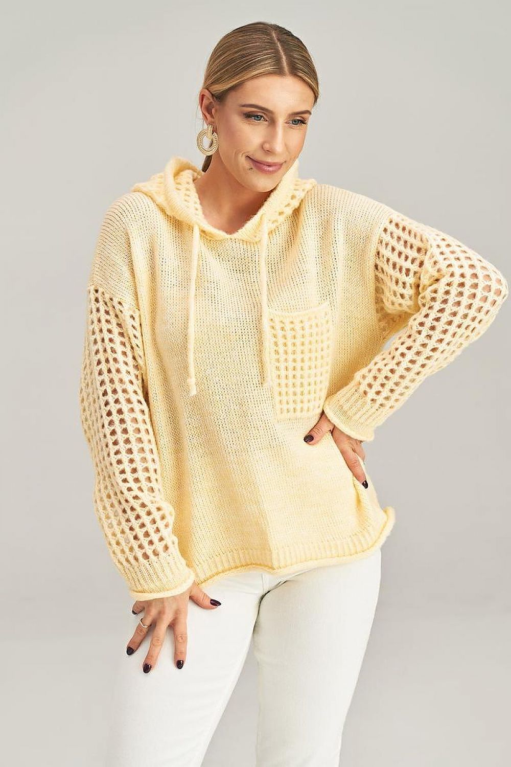   Sweter Damski Model M996 Yellow - Figl 