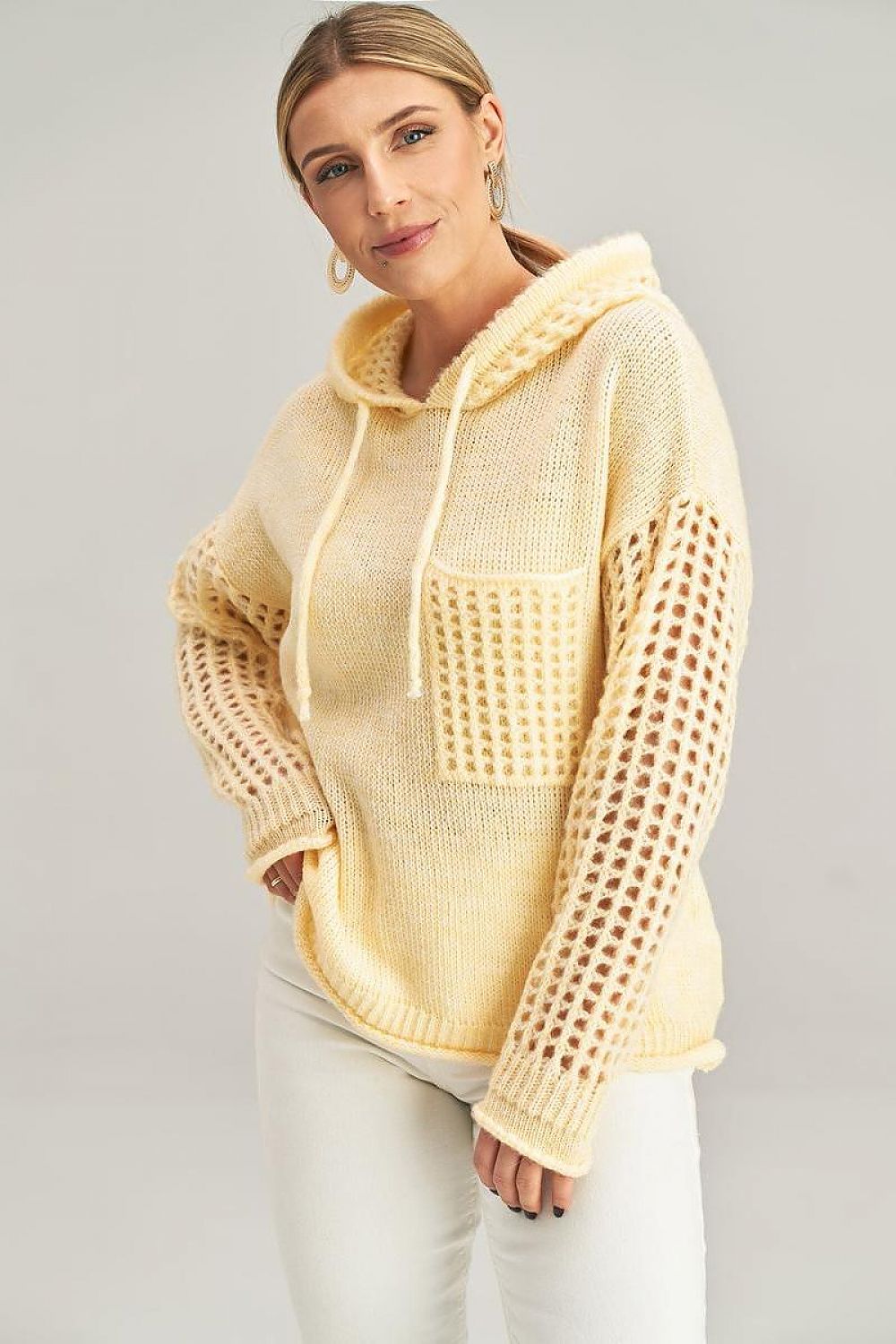   Sweter Damski Model M996 Yellow - Figl 