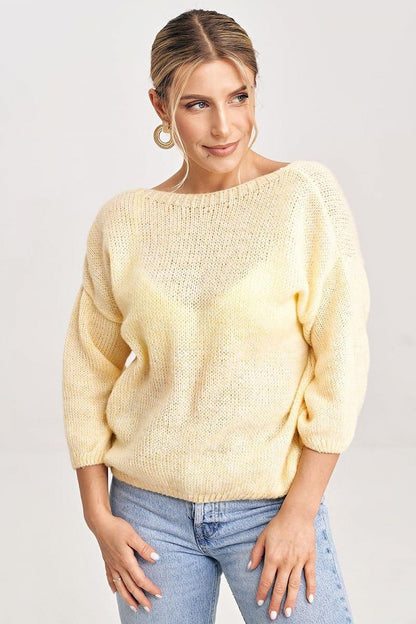   Sweter Damski Model M993 Yellow - Figl 