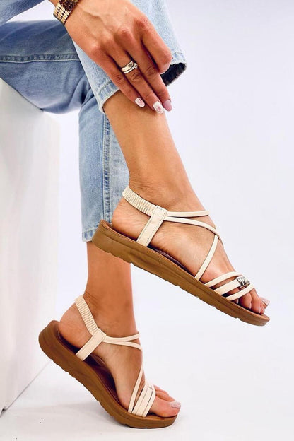  Sandałki damskie ROSTANI BEIGE - Inello 