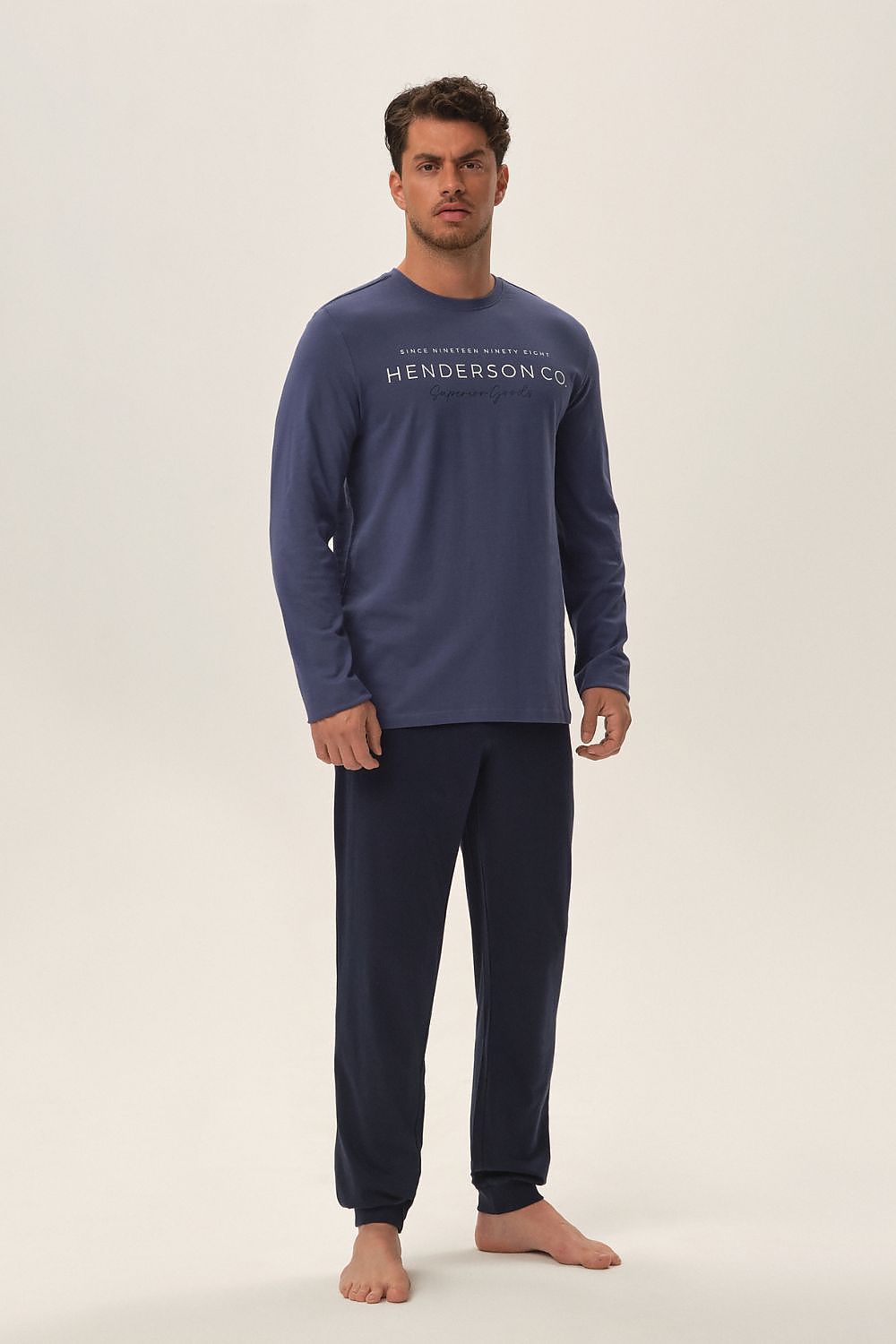   Piżama Męska Model Jumper 41904-95X Blue - Henderson 