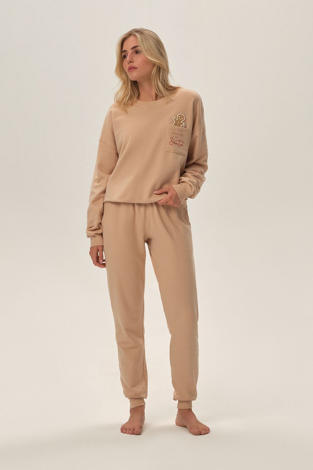  Spodnie Dres Damski Model Fawn 41899-80X Beige - Henderson 