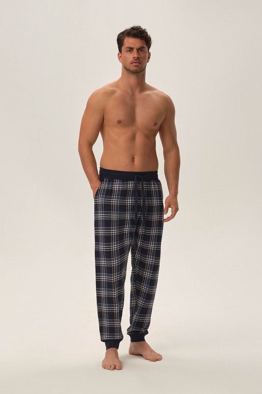   Spodnie Piżamowe Model Honor 3 42457-59X Navy - Henderson 