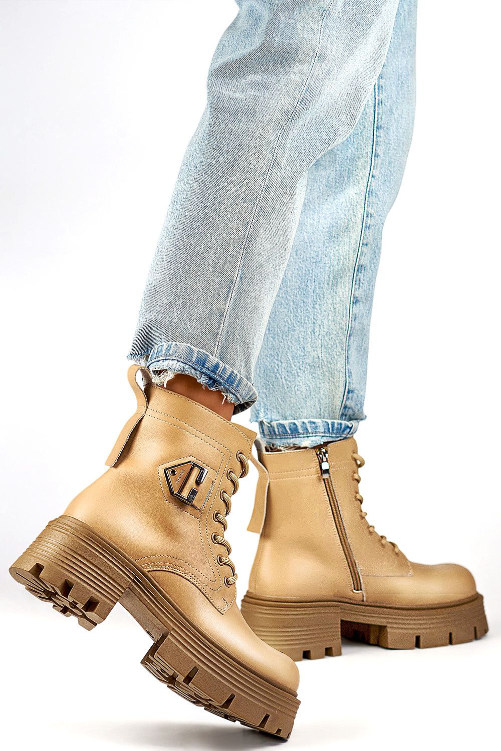   Botki Model GD-TL55BE Beige - PRIMO 