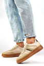   Buty Sportowe Model A185BE Beige - PRIMO 
