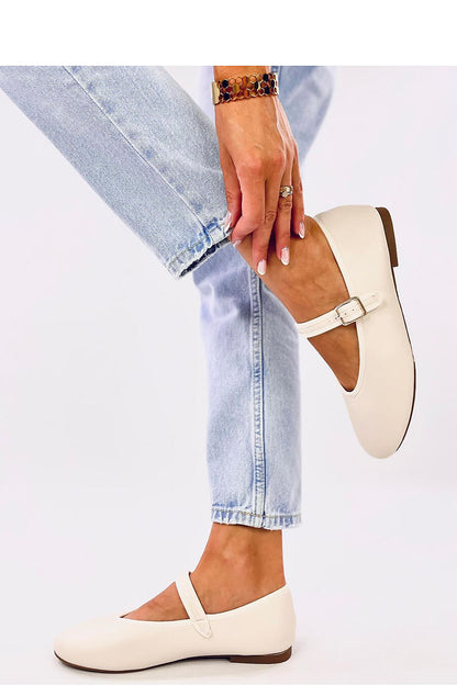   Baleriny z paseczkiem ROTARO BEIGE - Inello 
