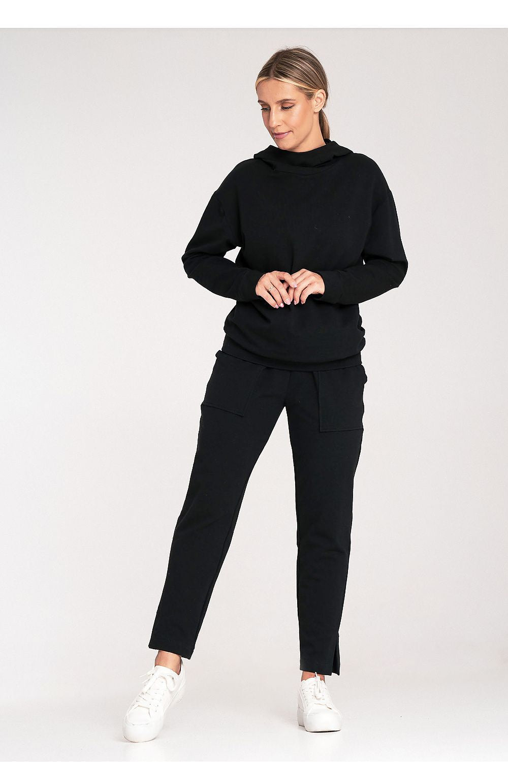  Spodnie Dresowe Model M1035 Black - Figl 