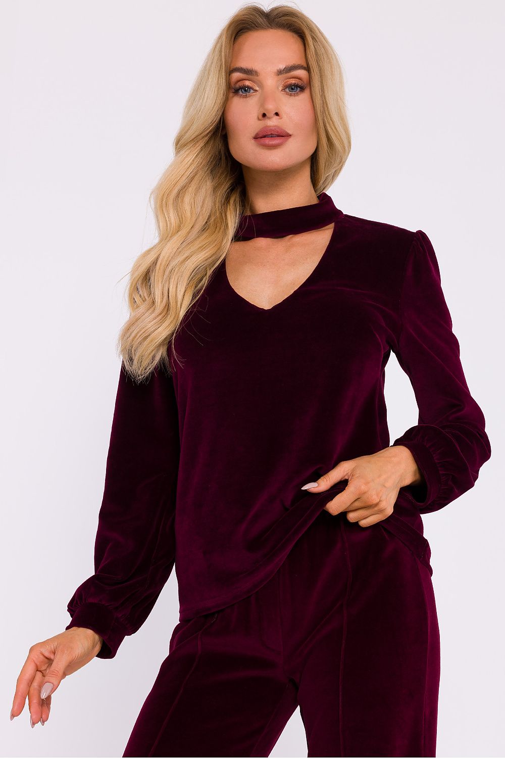   Bluzka Model MOE831 Bordo - Moe 