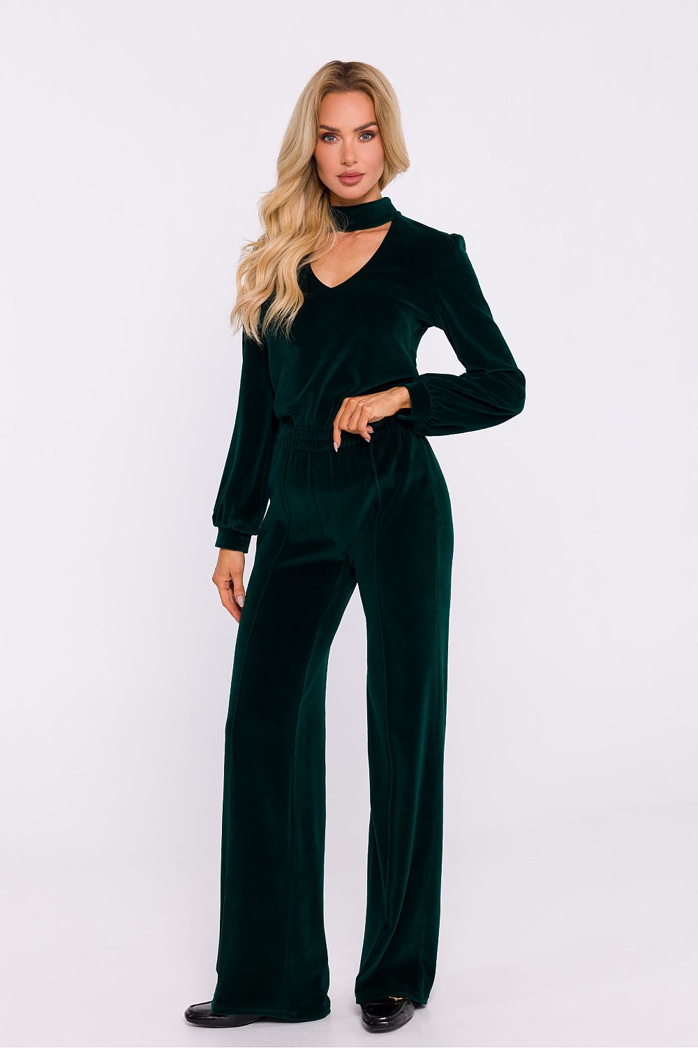  Spodnie Damskie Model MOE830 Green - Moe 