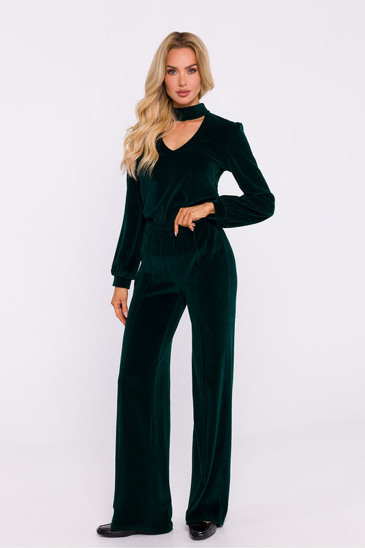  Spodnie Damskie Model MOE830 Green - Moe 