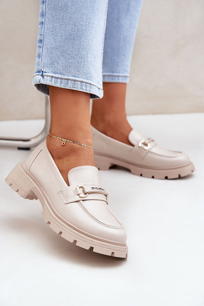   Mokasyny Model Savethira CM06P Beige - Step in style 