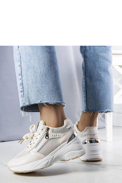   Beżowe sneakersy na koturnie Stacey - Solea 