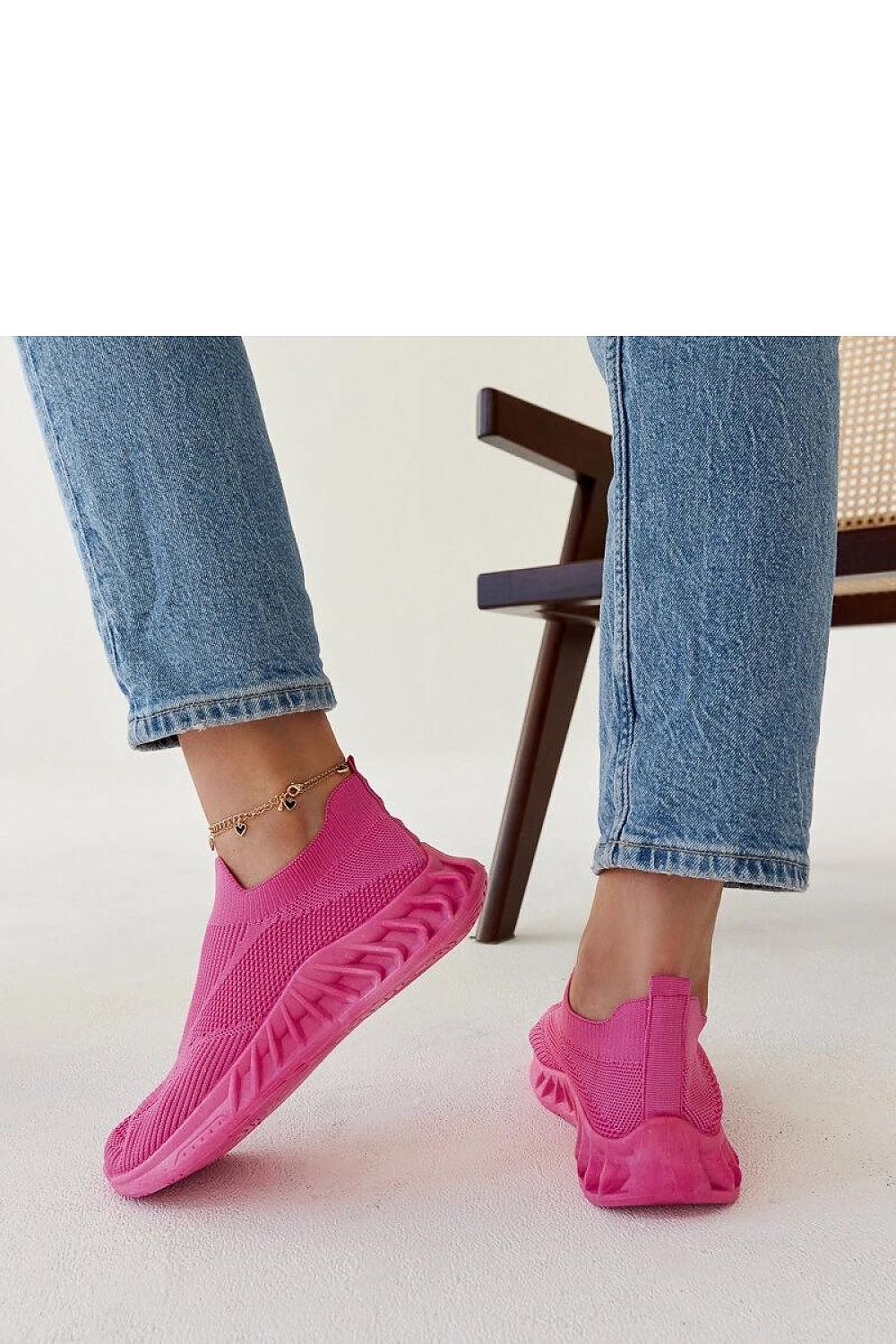   Ciemnoróżowe sneakersy sportowe Neda - Solea 