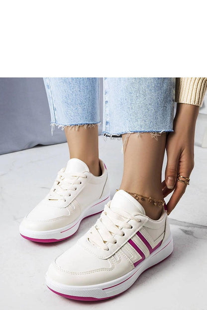   Kremowe sneakersy z różowymi wstawkami Olympia - Solea 