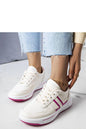   Kremowe sneakersy z różowymi wstawkami Olympia - Solea 