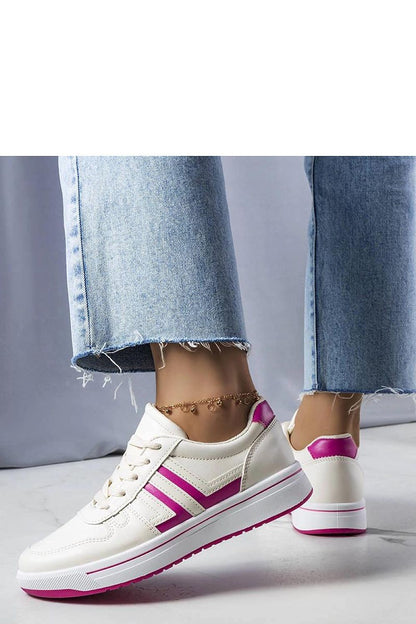   Kremowe sneakersy z różowymi wstawkami Olympia - Solea 