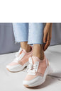   Różowe sneakersy na koturnie Ann - Solea 