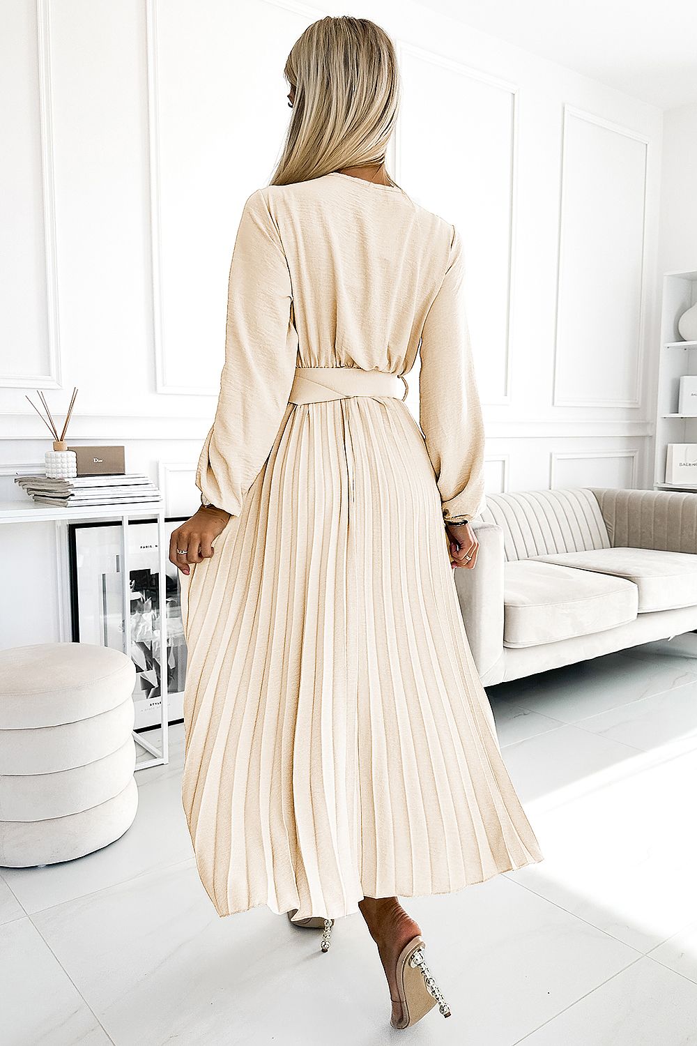   Sukienka Model Viviana 504-7 Light Beige - Numoco 
