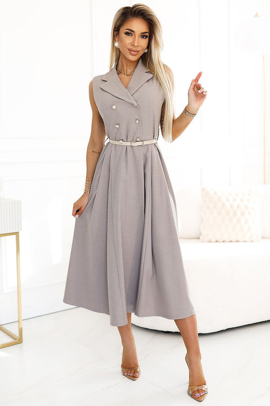  Sukienka Model 596-2 Grey Beige - Numoco 