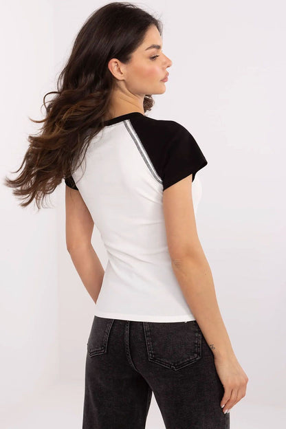   T-shirt Damski Model NM-TS-V7940.17 White/Black - NM 
