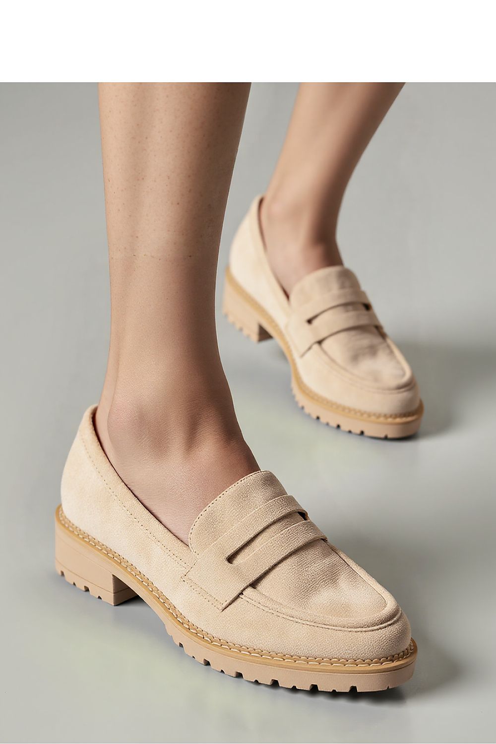   Damskie Mokasyny LORIEN KHAKI - Inello 