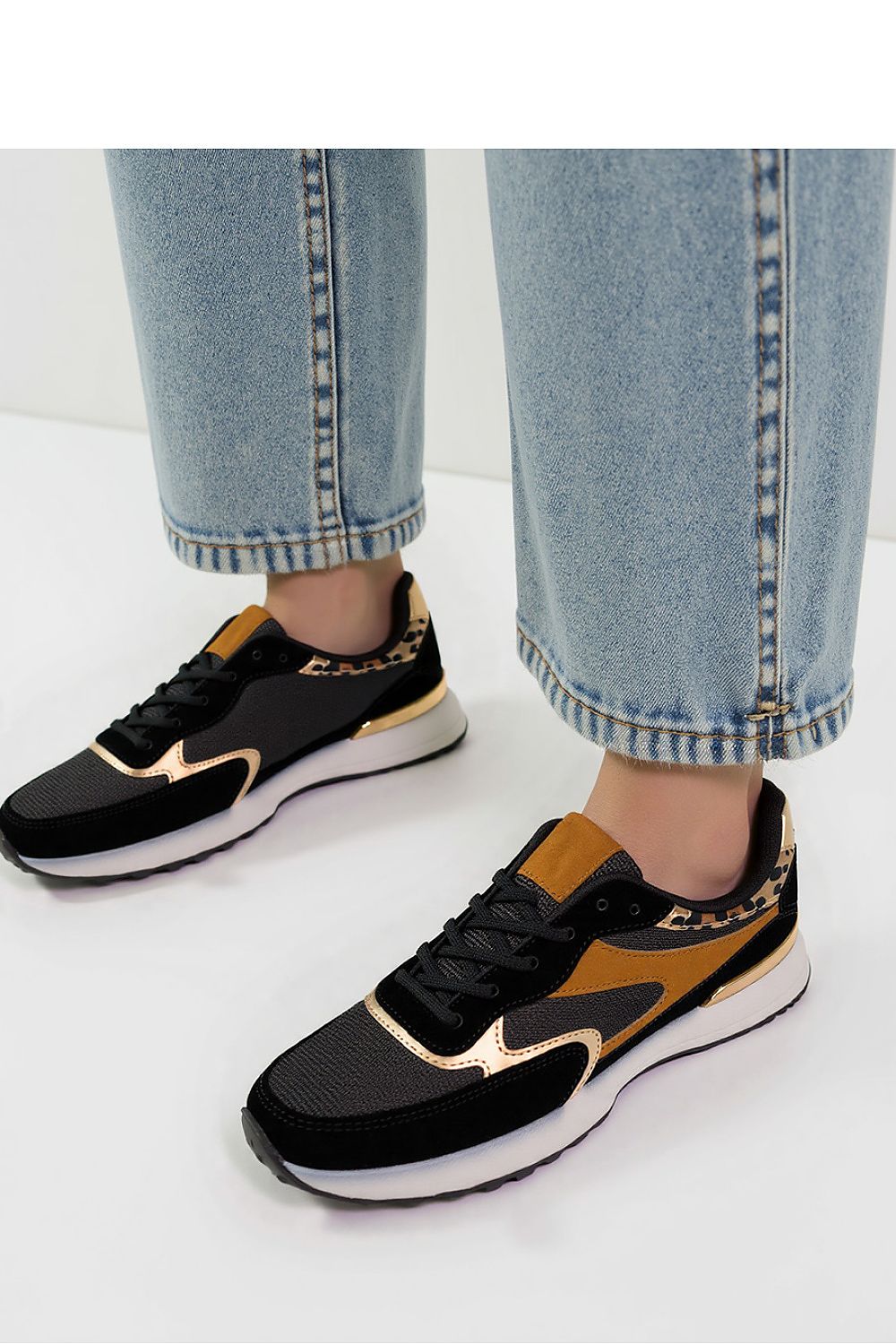   Damskie Sneakersy VELORE ? Black  Gold - Inello 