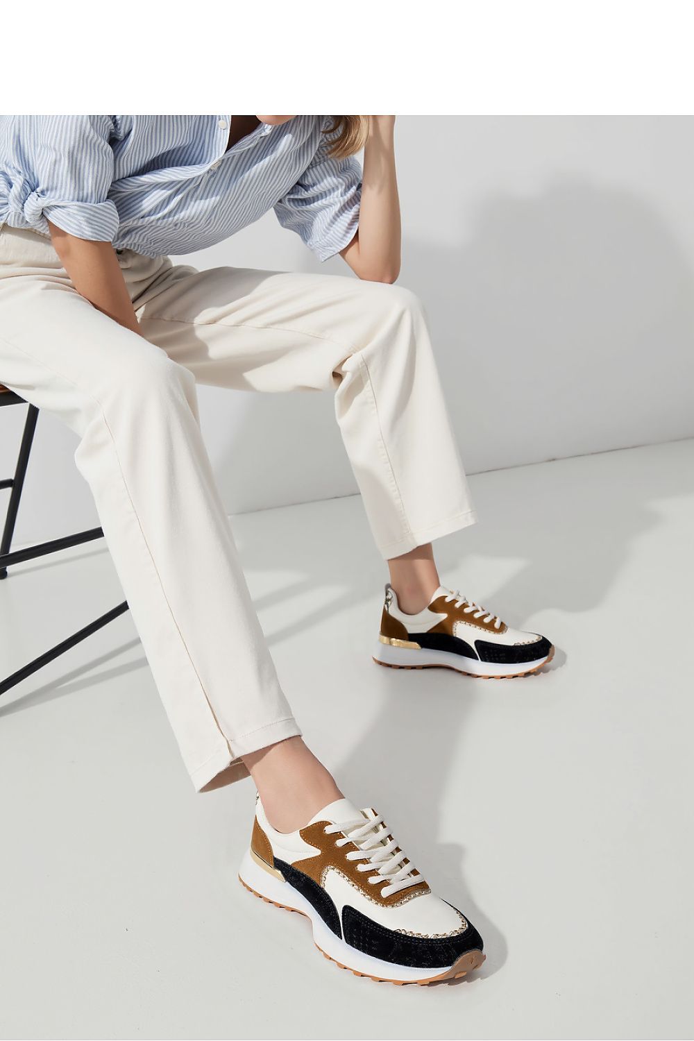   Damskie Sneakersy ARMY WHITE BLACK - Inello 