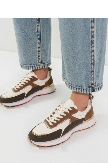   Damskie Sneakersy WHITE ARMY GREEN - Inello 