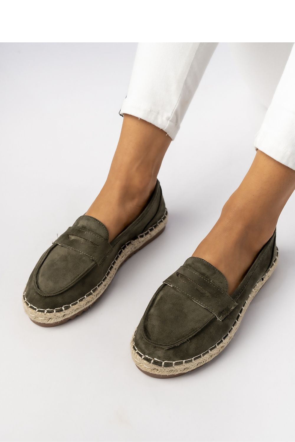   Damskie Mokasyny ? Khaki LUMI GREEN - Inello 