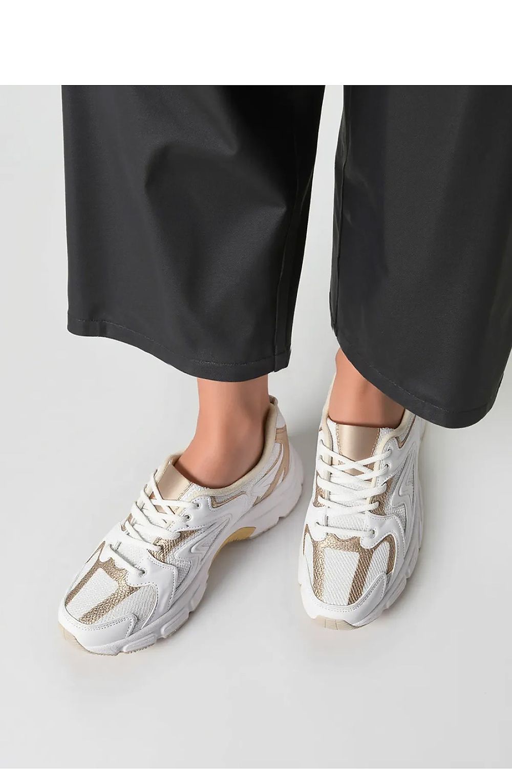   Damskie Sneakersy AURELIA WHITE/GOLD - Inello 
